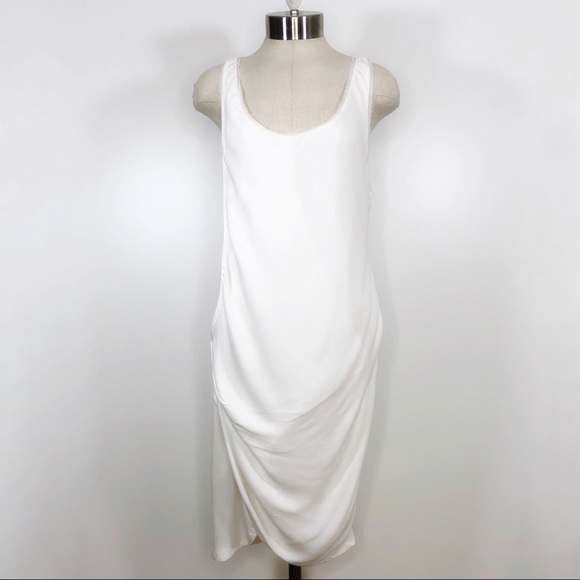 HELMUT LANG Relic Side Twist Crepe Draped Dress - Picture 5 of 12